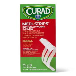 CURAD 멸균 메디 스트립 강화 상처 봉합 1/4 X 3 저자극성 600 팩 200