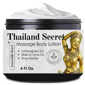 태국 시크릿 스페셜티 바디 로션 4 Fl Oz - 마크루트 라임 레몬그라스 오일 로즈마리 및 시어 버터가