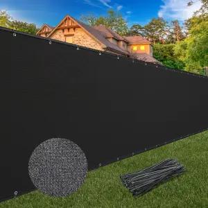 윈풀 프라이버시 펜스 스크린 6피트 x 25피트 체인 링크 및 목재 헤비 듀티 70GSM HDPE 메시 뒷마당 파티오