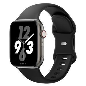 애플호환 Watch 38mm 40mm 41mm 42mm 44mm 45mm 46mm와 호환되는 스포츠 밴드 iWatch 시리즈 10 /9 /8 /7 /6 /5 /4 /3 /2 /1 Ultra SE 여성 남성용 교체용 소프트 실리콘 스트랩 손목 블랙