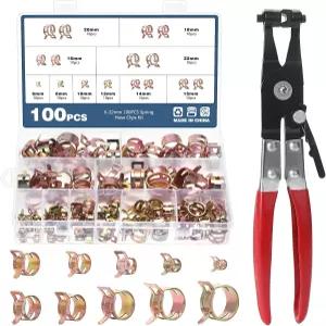 OCR 00 팩 622mm 0사이즈 라인 스프링 클램프 실리콘 진공 호스 파이프 플라이어 스틸 와이어 튜브 클립