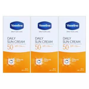 바세린 데일리 선크림 50ml SPF50+ PA+++ X3개