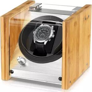 자동 시계용 Winder Bamboo 싱글 및 듀얼 2시 정지 기능이 있는 초조용한 모터 26mm56mm 소형 대형 장착
