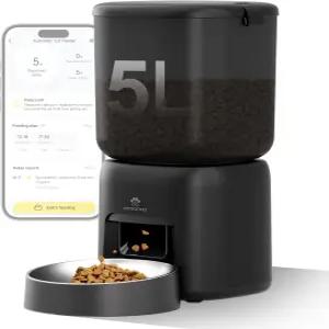 자동 고양이 사료 공급기 건조제 봉투가 된 5G WiFi APP 가 5L 타임 반려동물 2컵까지 조절 가능한 양 하루