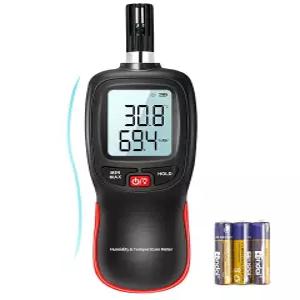 APOMO WT83 온도 습도계 주변 이슬점 습구 갖춘 고정밀 실내 실외 최대 /분 데이터 보류 000세트 로그