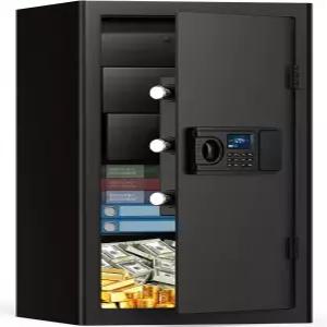 방화 문서 금고 탈착식 서랍이 있는 가정용 LCD 디지털 키패드 스마트 알림 귀중품용 26D 457W 2756H
