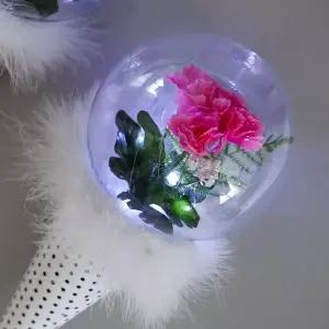 플라워트리 카네이션 조화 꽃다발 LED 밍크 29cm 2컬러 어버이날 스승의날 감사 선물 행사 장식 소품