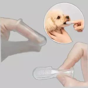 반려동물 손가락 칫솔 강아지 고양이 관리 투명 실리콘 위생 구강