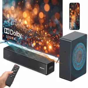 지오야오 2.1ch 사운드바 서브우퍼 포함 돌비 디지털 100W TV 스피커 홈 시어터 오디오 서라운드 시스템