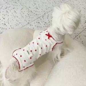 애견 하트 나시 강아지 고양이 여름 옷 실내복 애견의류