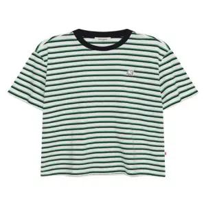 노르디스크 맨투맨 라운드티 멀티 스트라이프 반팔 티셔츠 U Off White OUM26235W3 6130954
