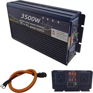 3500와트 파워 인버터 72V DC-110V AC 컨버터 RV 2개의 콘센트가 있는 LED 디스플레이 캠프 및 가정용 듀얼