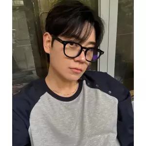 매장정품 MERCIBAND [블루라이트 차단] 라운드 뿔테 블랙 안경 DB6203