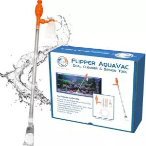 FLPPER 플립퍼 아쿠아백 자갈 /샌드 사이펀 키트 담수 및 염수 어항용 안전 밸브가 있는 다목적 수족관