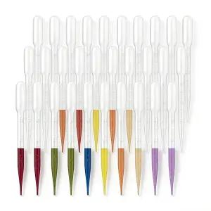 00PCS 3ml 이송 피펫 실험실용 일회용 플라스틱 퍼 DIY 공예품 오일 및 액체 정밀 측정 누수 방지 설계