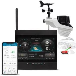직접 WiFi HD 디스플레이 번개 감지 내장 기압계 온도 습도 풍속 및 강우량 측정 기능을 갖춘 AcuRite