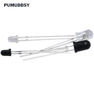 100PCS F3 F5 3MM 5MM 940nm led 적외선 Emitter 및 IR 수신기 다이오드 Arduino PUMUDDSY 용 튜브