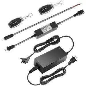 UYGLAXY 2V 선형 액추에이터 컨트롤러 2pcs 무선 리모컨 및 0V 어댑터 전원 공급 모터 모멘티브 스위치