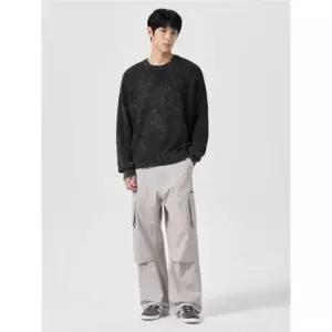 에잇세컨즈 424921FY22 코튼팬츠 면바지 그런지 지퍼 카고 팬츠 라이트 그레이 4397329