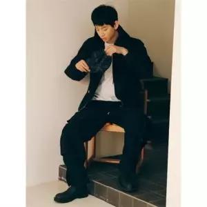에잇세컨즈 454221LP45 코튼팬츠 면바지 코튼 옥스포드 카고 워크 팬츠 블랙 45 3878679