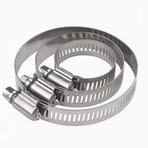 6mm 8mm 10mm 미국식 스크류 밴드 웜 드라이브 호스 클램프 304 스테인리스 스틸 후프 파이프 클립