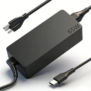 레노버 씽크패드 요가 크롬북용 65W USB C 노트북 충전기 전원 공급 고속 충전이 가능한 교체용 AC 어댑터