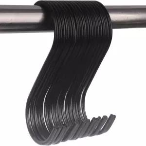 WarmBuy 30팩 블랙 S 후크 주방 냄비 옷장 옷 식물 가방 수건 걸이용 유틸리티