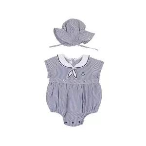 [롯데백화점]아가방 리오시어서커ST바디수트(모자)(NAVY) 01T327901