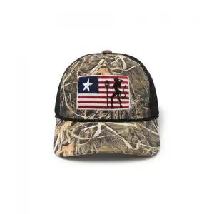 매장정품 OY BADLANDS FLAG TRUCKER CAP - FOREST CAMO