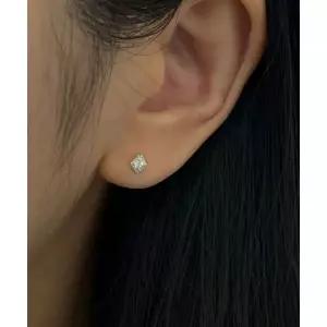 매장정품 [BARADU 925] Rhombus cutting piercing (single)