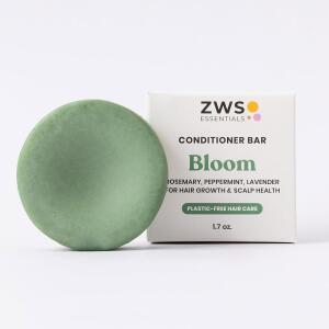 ZWS 에센셜 블룸 컨디셔너 바 모발 두피 환경에 도움 및 비건 고체 헤어 로즈마리 라벤더 페퍼민트 제로 웨이스트 여행 친화적