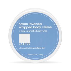 LATHER 바디 크림 소피안 라벤더 휘핑 버터 수분 공급 데일리 모이스처라이저 영양 및 기름지지 않음 에센셜 오일 블렌드 7온스