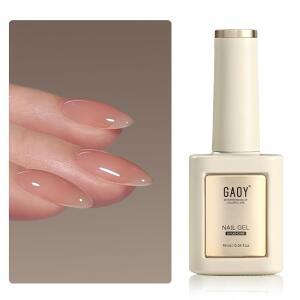 GAOY 16ml 고무 베이스 젤 젤리 빌더 네일 누드 시어 핑크 3in1 침지 케어 03 미스티