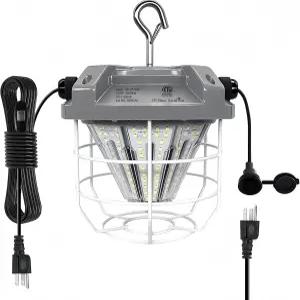 LED 임시 작업등 100W 15000루멘 건설등 5000K 일광백색 IP65 방수 방진 현장 작업장 하이베이 및 댐프