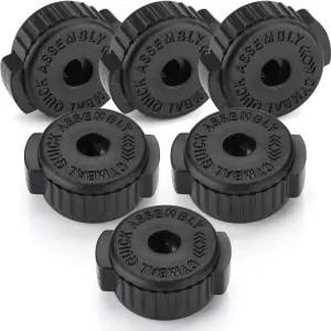 Facmogu 6PCS 블랙 플라스틱 심벌 너트 타악기 드럼 키트용 8mm 퀵 세트 교체 부품용 릴리스 및 메이트