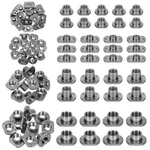 글락스 15Pcs 용접 너트 M8 탭 베이스 UNC 탄소강 기계 나사 가구 차량용 캐스터 산업