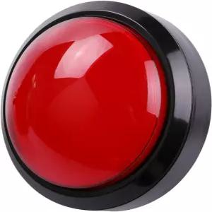 5v 100mm 돔 모양 점보 LED 조명 자동 재설정 푸시 버튼 스위치 팝앤뮤직 DIY 프로젝트 및 메이크 레드