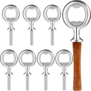 Cunhill 7Pcs 금속 병따개 빈 벌크 목공예 DIY 프로젝트용 부품 키트 삽입 나사산 맥주 하드웨어 회전 웨딩