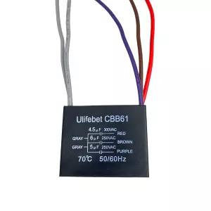 새로운 천장 팬 커패시터 CBB61 4.5uf 5 와이어 250V