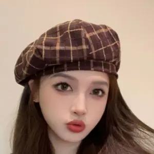 베레모 아동 모자 빵모자 가을 체크 여성 포인트 겨울