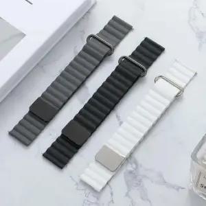 갤럭시워치3 41mm 스트랩 반버튼 마그네틱 가죽밴드