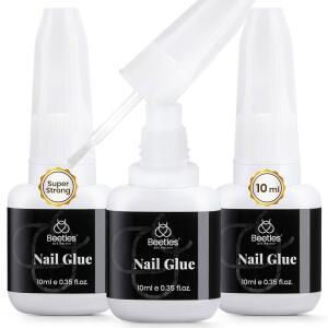 비틀스 네일 붙임 Glue 아크릴 네일용 10ML 3Pcs 브러시 팁 건조 자외선 필요 없음