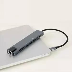 [COMS]USB C타입 멀티 허브 도킹스테이션 컨버터 8 IN 1 HD-WD53920