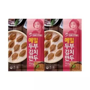[이푸른] 굿푸드 메밀 두부김치만두 756g x 2봉