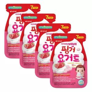 베베 식품 아이배냇 베베 핑거요거트 딸기 4팩