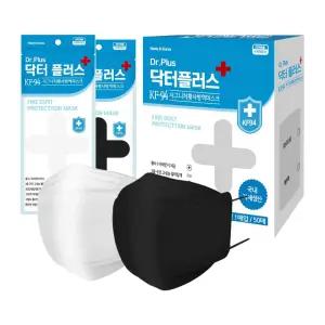 KF94 닥터플러스 입체형(3D) 마스크 개별포장(1매입)X100 의약외품 국내산국산 대형 보건용 인증 안심 방역