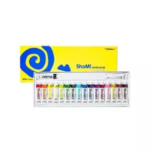 신한 샤미 수채화 물감세트 18색 (10ml)입시용 칼라 컬러 그림 전문가