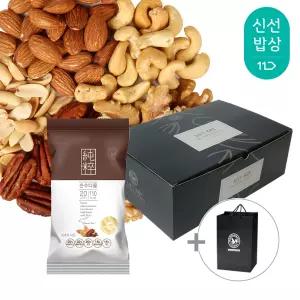 [산과들에] 하루견과 50봉 선물세트 + 쇼핑백 / 순수다움 견과 견과류 간식