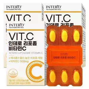 [인테로] 리포좀 비타민C 영양제 30정x3박스