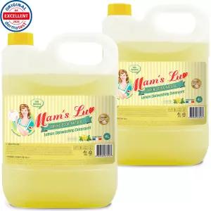 맘스럽 대용량 주방세제 레몬향 4L X 2개 과일 채소용 세척제 세제